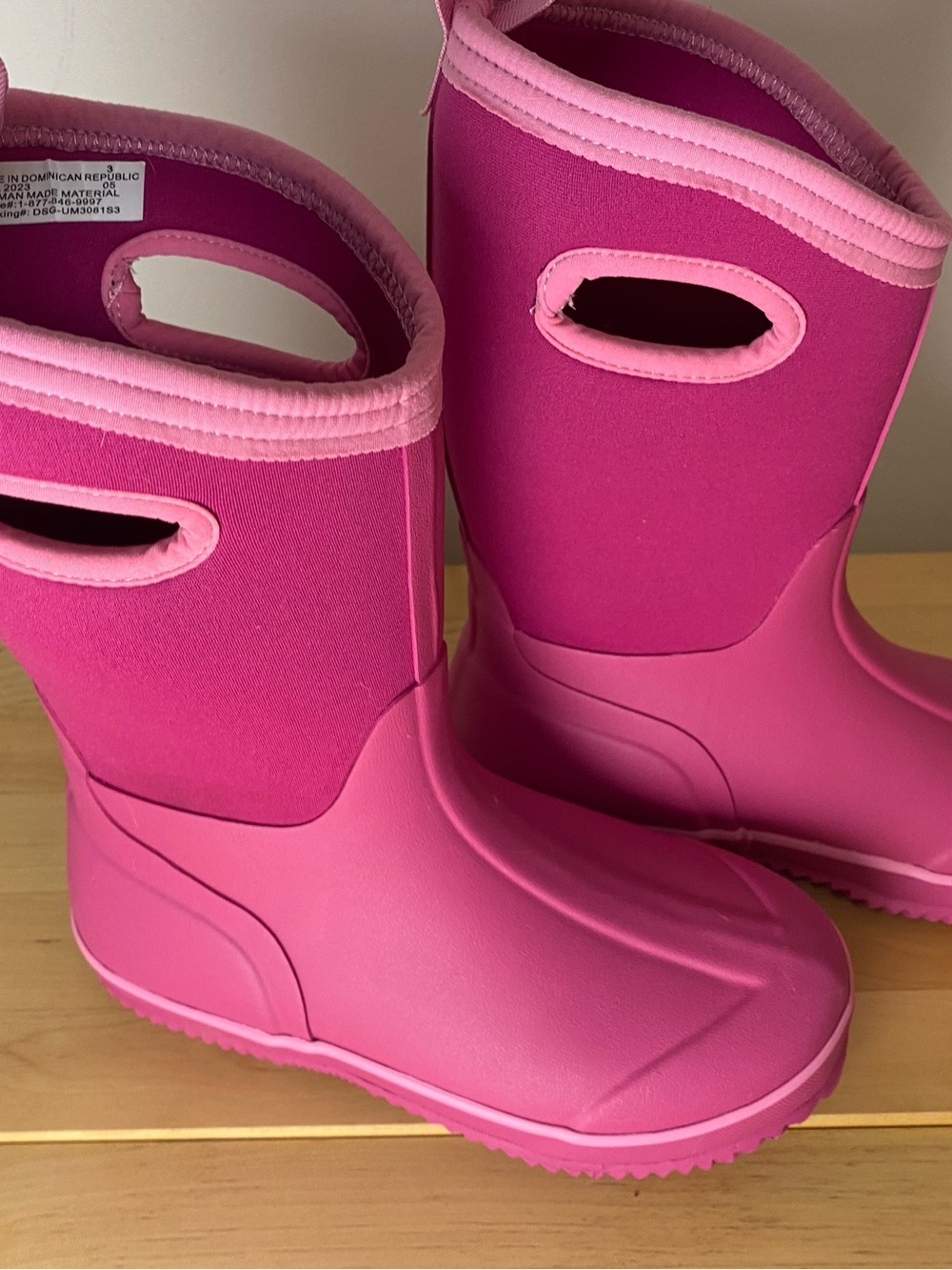 DSG Kids Pink Pull-On Waterproof Rain Boots